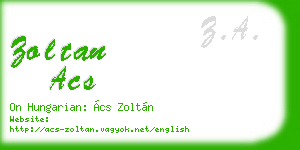 zoltan acs business card